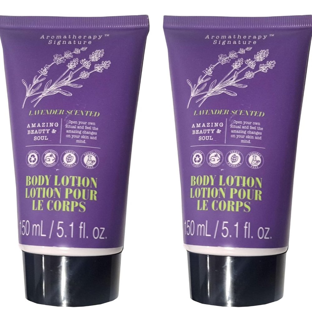 Aromatherapy Signature Body Lotion - Lavender Scented 5.1fl oz/150ml (Set of 2)